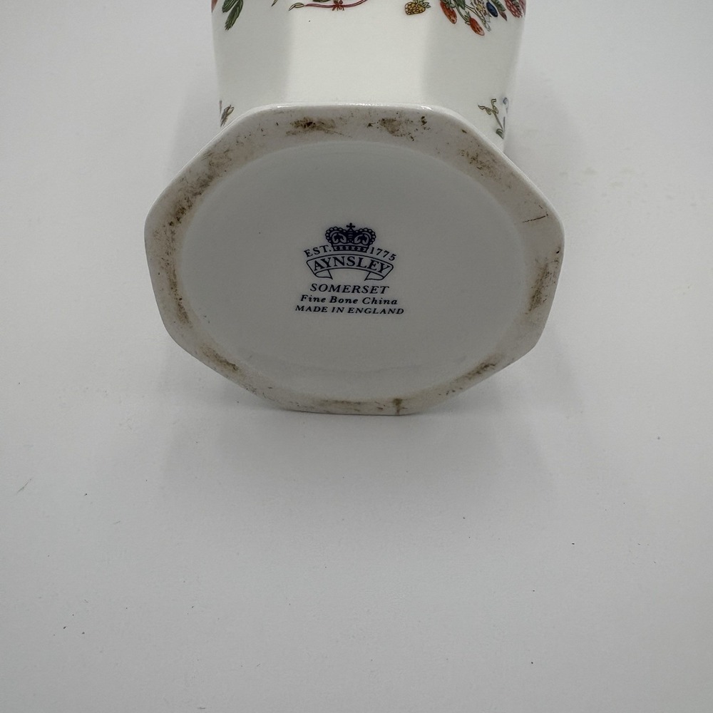 Aynsley Bud Case SOMERSET Floral Fruit Pattern Fine Bone China Made In England‎ - Picture 4 of 11